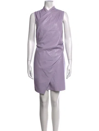 Pre-owned Nanushka Asymmetrical Mini Dress In Purple
