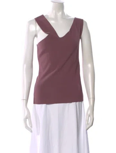 Pre-owned Nanushka Asymmetrical Sleeveless Top In Purple