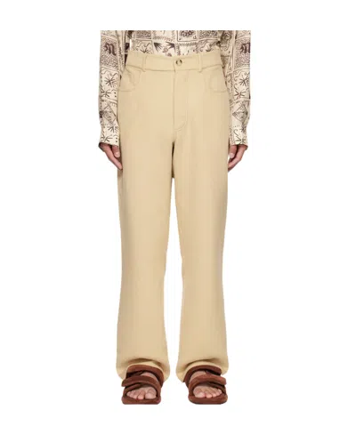 Nanushka Baggy 5-pocket Trousers In Nude