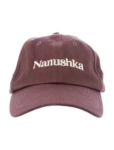 Pre-owned Nanushka Baseball Cap In Burgundy