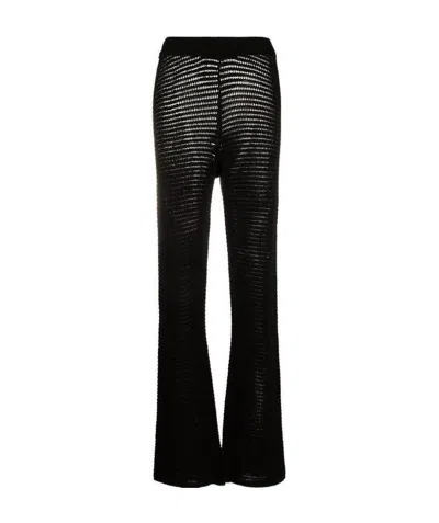 NANUSHKA BAZIA CROCHET-KNIT SLIM TROUSERS