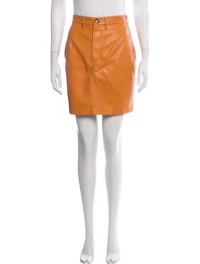 Pre-owned Nanushka Beaded Accents Mini Skirt In Brown