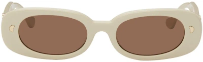 Nanushka Beige Aliza Sunglasses In Shell