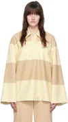 Nanushka Beige Betta Vegan Leather Polo In Eggshell/vanilla