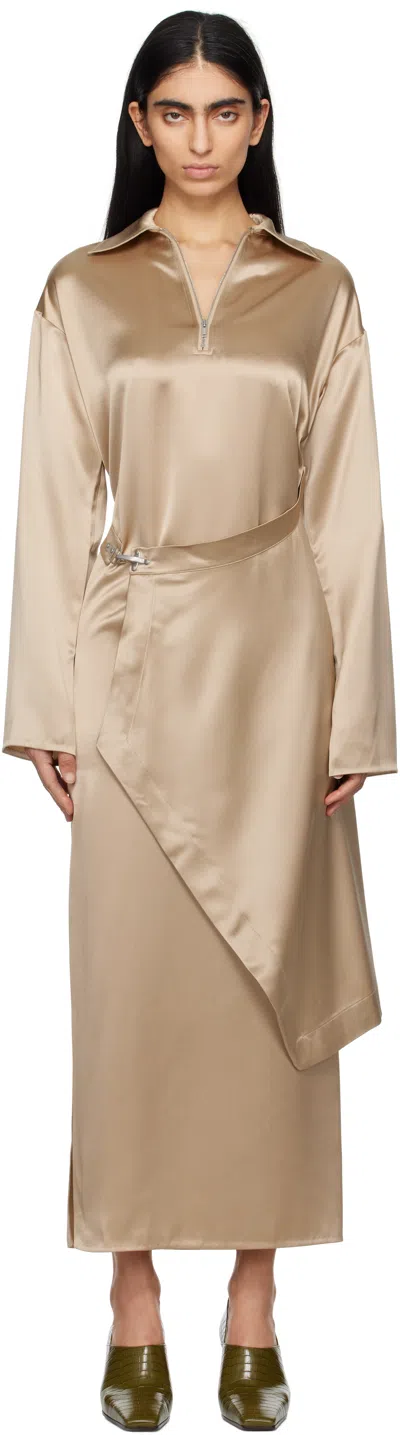 NANUSHKA BEIGE COLTER MAXI DRESS