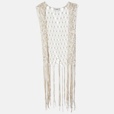 Nanushka Beige Macrame Cover Up Jacket In Neutral