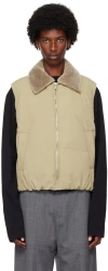 Nanushka Beige Mexim Faux-fur Down Vest In Beige