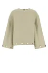Nanushka Sand Wool Blend Oversize Anwen Blouse In Beige