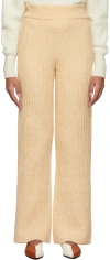 Nanushka Beige Wool Shad Lounge Pants In Neutral