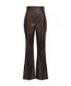 Nanushka Leena Long Sleeved Faux Leather Shirt In Black