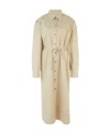 Nanushka Belted Button-down Shirt Dress In Nude