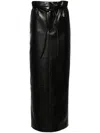 Nanushka Belted High-waisted Midi Skirt In Black