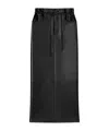 Nanushka Belted High-waisted Midi Skirt In Black