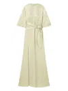 Nanushka Belted Maxi Dress In Green