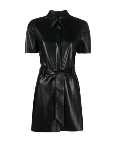 NANUSHKA BELTED MINI SHIRT DRESS
