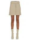 Nanushka Belted Skirt In Creme