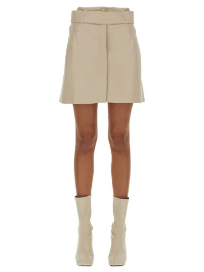 Nanushka Belted Skirt In Creme