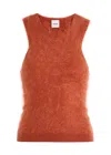 Nanushka Bianka Brushed Cashmere Tank In Red