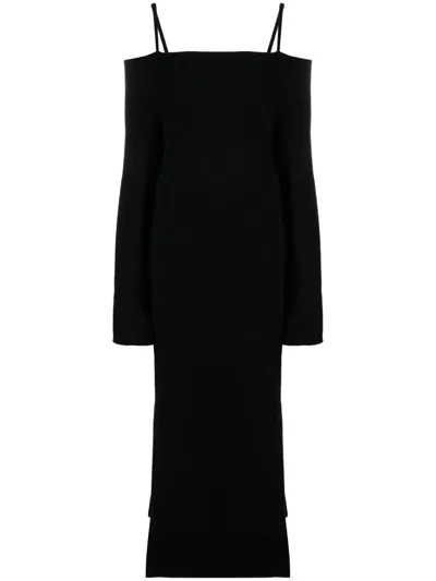 Nanushka Bibian Off-shoulder Maxi Dress In Grey
