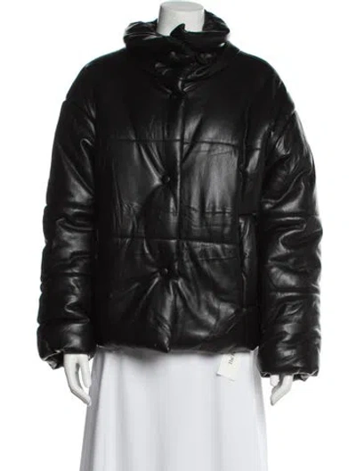 Pre-owned Nanushka Biker Jacket In Black