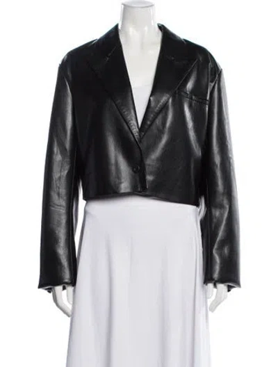 Pre-owned Nanushka Biker Jacket In Black