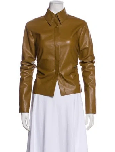 Pre-owned Nanushka Biker Jacket In Brown