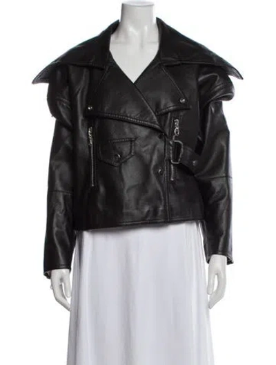 Pre-owned Nanushka Biker Jacket In Multicolor