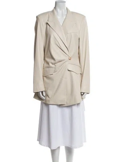 Pre-owned Nanushka Biker Jacket In Neutral