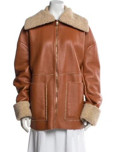 Pre-owned Nanushka Biker Jacket In Orange