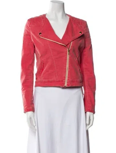 Pre-owned Nanushka Biker Jacket In Red