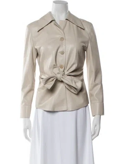 Pre-owned Nanushka Biker Jacket W/ Tags In Neutral