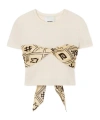 Nanushka Binno Ribbed Round Collar T-shirt In White