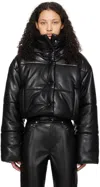 Nanushka Black Aveline Vegan Leather Jacket In Black