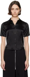Nanushka Clare Button Front Blouse In Black