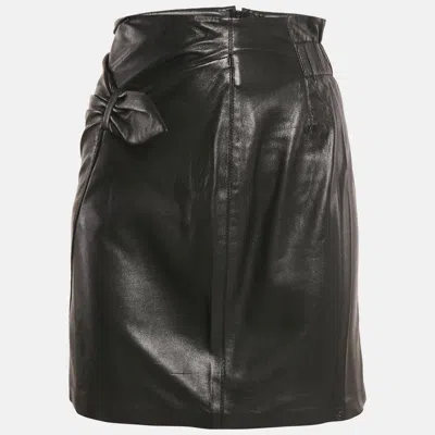Nanushka Black Faux Leather Mini Skirt Xs