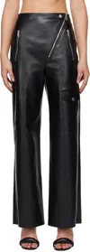 Nanushka Hayes Straight Pants W/zip In Black