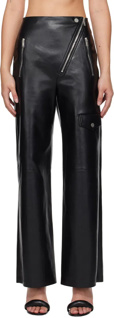 Nanushka Black Hayes Regenerated Leather Pants