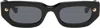 Nanushka Black Kadee Sunglasses In Blk Black