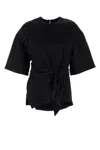 Nanushka Black Satin Besia T-shirt