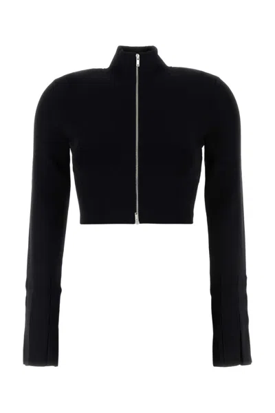 NANUSHKA BLACK STRETCH VISCOSE BLEND IZAN CARDIGAN