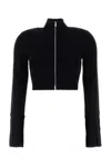 Nanushka Black Stretch Viscose Blend Izan Cardigan In Black