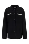 Nanushka Camicia In Misto Viscosa Stretch Nera  Donna