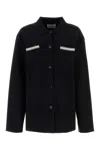 Nanushka Camicia In Misto Viscosa Stretch Nera  Donna