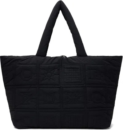 Nanushka Black Symbol Tote In Blk Black
