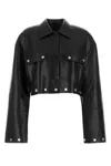 Nanushka Black Synthetic Leather Kassie Shirt In Black