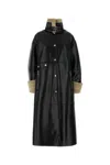 Nanushka Liesel Coat In Synthetic Leather In Cornstalkblack