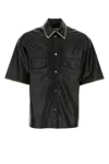 Nanushka Synthetic Leather Shirt Mance In Black