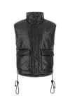 Nanushka Drawstring Hem Sleeveless Jacket In Black