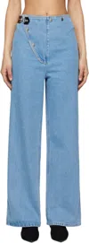 Nanushka Blue Makena Jeans In Dnm Mid Blue