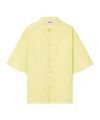 Nanushka Bodil Short-sleeve Cotton Shirt In Yellow